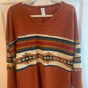 Cute Southwestern Sweater Size L- Never Worn